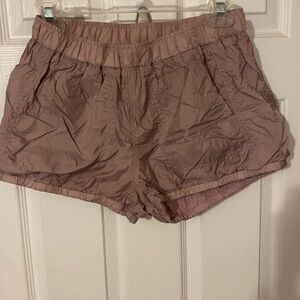 UNIQUE Free People Pink Athletic Shorts with Relaxed Fit